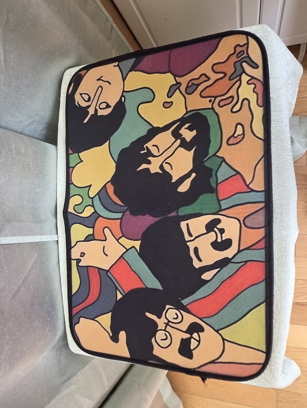 Psychedelic Pop Art BEATLES Bathroom Mat.